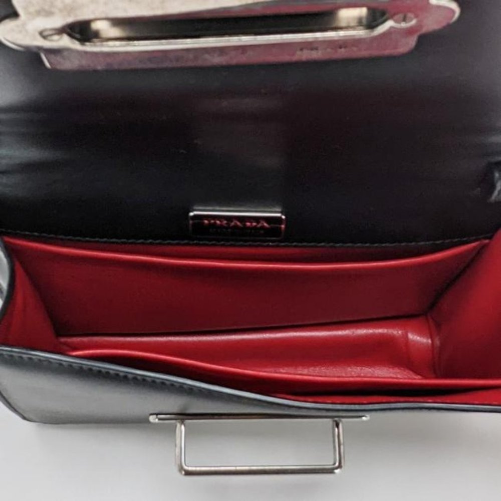 SOLD Prada Cahier Black Leather Cross Body Bag - Picture 3 of 8